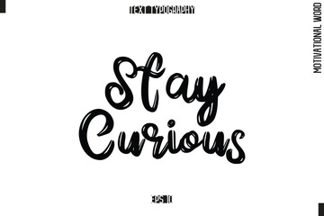 Motivational Phrase Stylish Typography Text Stay Curious