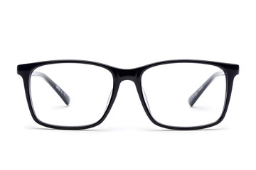 Fototapeta premium Classic, black-rimmed eyeglasses mock up isolated on white background