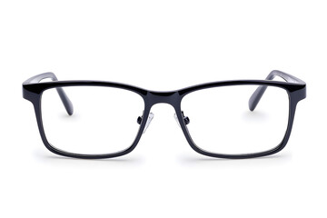 Fototapeta premium Classic, black-rimmed eyeglasses mock up isolated on white background