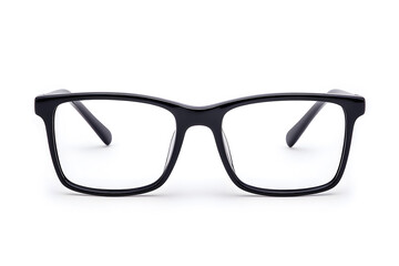 Fototapeta premium Classic, black-rimmed eyeglasses mock up isolated on white background