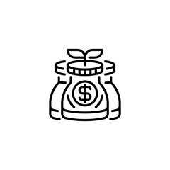 Savings Jar line icon. Universal creative premium symbol. Vector sign icon logo template. Vector illustration
