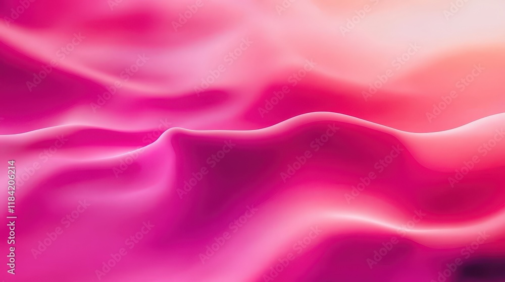 Poster abstract representation of flowing fabric in soft pink and coral hues, captivating visual for modern