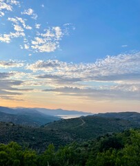 sunset in the mountains