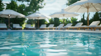 Luxury Poolside Relaxation: Tranquil Oasis of Calm