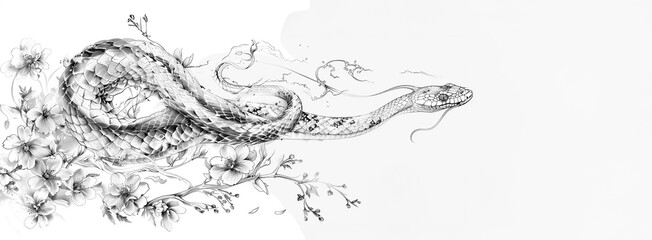 Happy Chinese new year 2025 Zodiac sign, year of the Snake