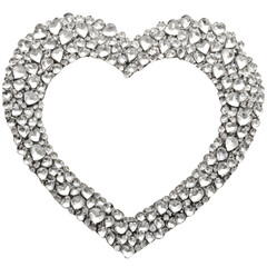 Obraz premium heart of diamonds isolated on transparent background