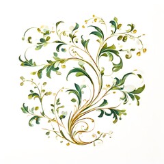 A beautiful green bush tree isolated on a white background