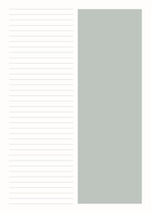 a4 size colorful notes paper template