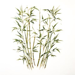 A beautiful green bush tree isolated on a white background