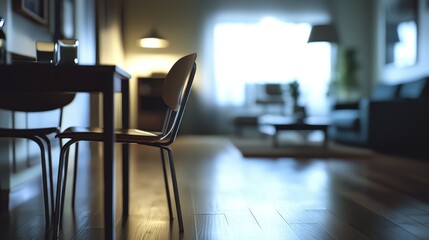 Modern Minimalist Living Room Interior Design: Cozy Evening Ambiance