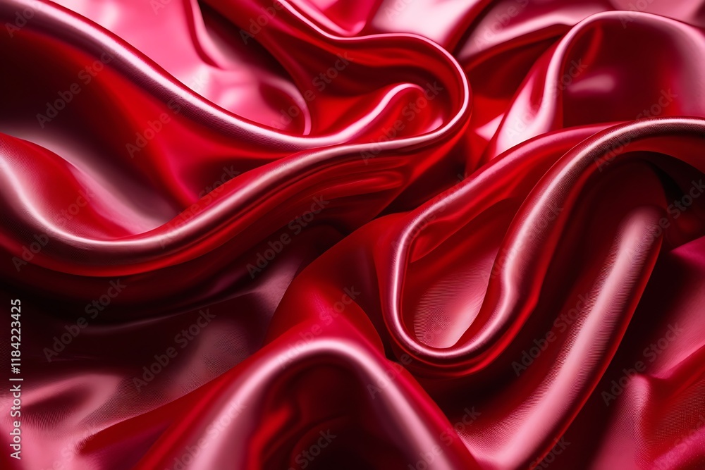 Poster abstract red background features a captivating display of dynamic curves and waves, evoking a sense 