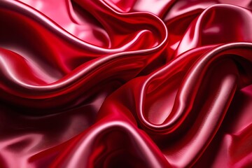 Fototapeta premium abstract red background features a captivating display of dynamic curves and waves, evoking a sense of digital technology in a visually striking and immersive manner