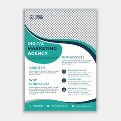 Corporate business flyer or brochure design for advertising.