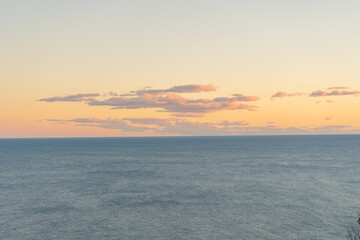 Obraz premium adriatic sea in the evening in montenegro - background wallpaper