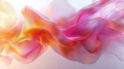Obraz premium Pink and gold swirling energy field on white background