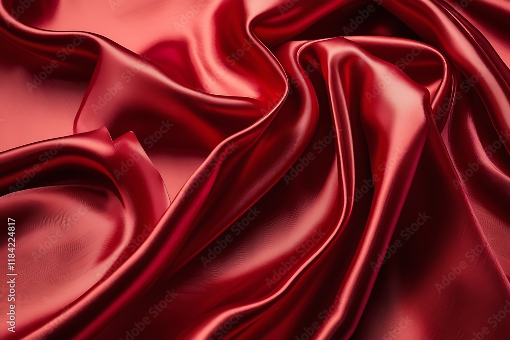 Poster abstract red background features a captivating display of dynamic curves and waves, evoking a sense 