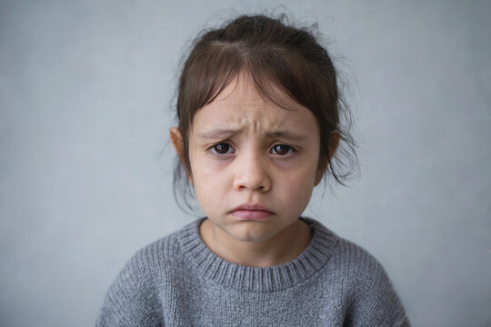 Little sad girl.