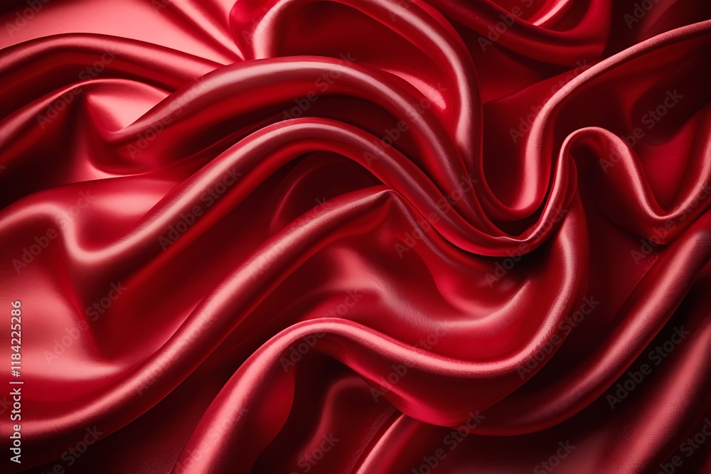 Poster abstract red background features a captivating display of dynamic curves and waves, evoking a sense 