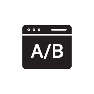 recommend clip art: A B test icon Line Art Logo set