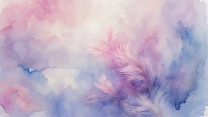 Obraz premium Gentle Abstract Watercolor in Dreamy Pastel Hues