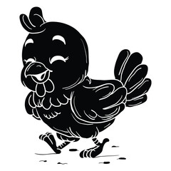 Hand drawing style of chick vector. It is suitable for pet animals icon, sign or symbol.