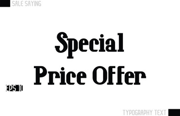 Typography Lettering Sale Design For Advertising Special Price Offer