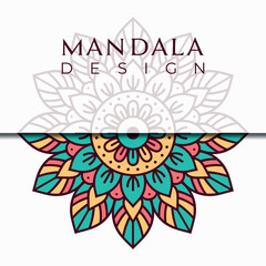 Simple Elegant Ornamental Mandala Design.