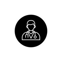 Doctor icon Line Art Logo set