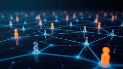 Futuristic Digital Network Connection Concept