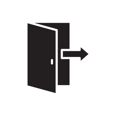 Exit icon Line Art Logo set