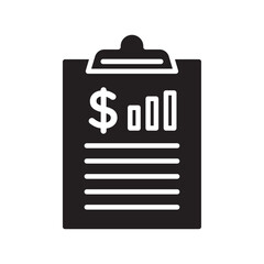 Financial report icon Line Art Logo set