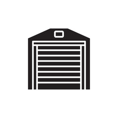 Garage icon Line Art Logo set