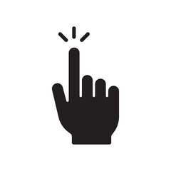 Hand click icon Line Art Logo set