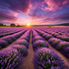 lavender field in region