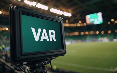 VAR Technology in Action at a Professional Soccer Match