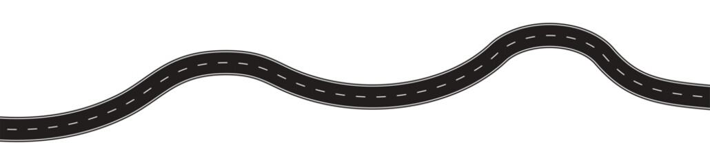 Winding curves road isolated on transparent background. winding road from top view. vector illustration. © Graficriver