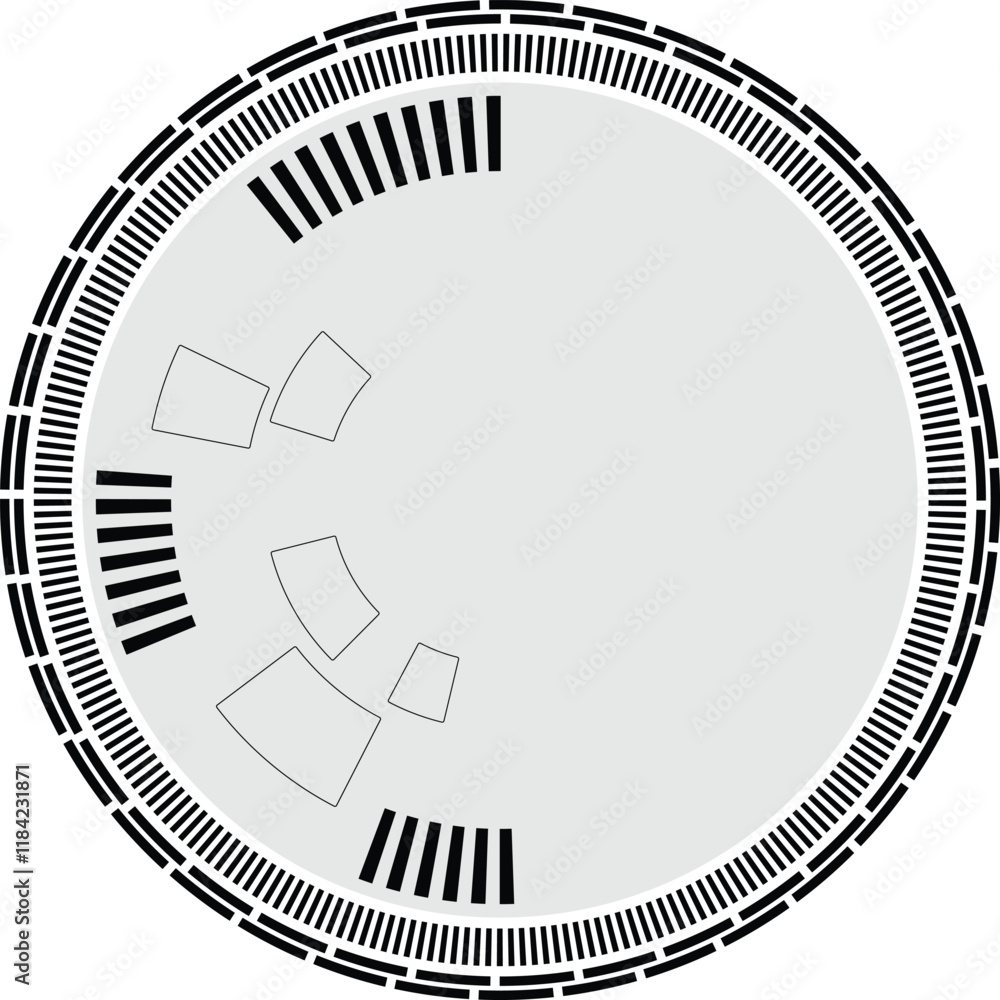 Aufkleber illustration of an background computer world technology drawing vector with circles of technology