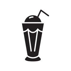 Milkshake icon Line Art Logo set
