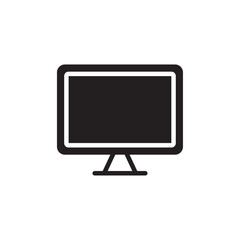 Monitor icon Line Art Logo set
