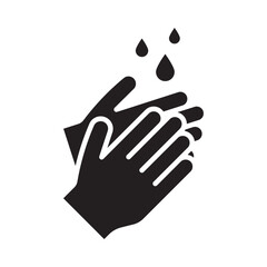 Wash hands icon Line Art Logo set