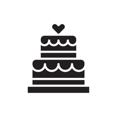 Wedding cake icon Line Art Logo set