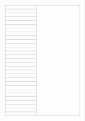 minimalist and simple a4 size colorful notes paper template