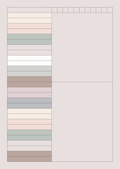 minimalist and simple a4 size colorful notes paper template