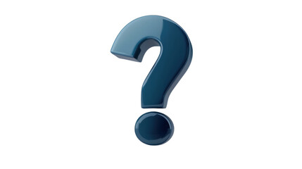 3d question mark isolated on white background 