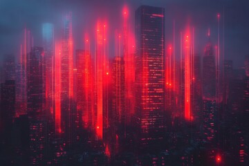 A futuristic digital technology photo of business networking icon concept as show symbolizing growth in financial health or sustainability. Bright tone, pastel background.