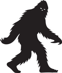Bigfoot Silhouette Vector.