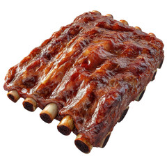Delicious BBQ ribs glazed with tangy sauce, showcasing tender meat and a crispy exterior, perfect for grilling enthusiasts.