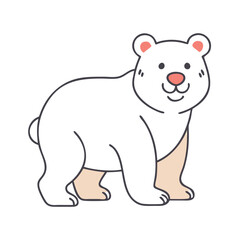 Naklejka premium bear vector icon, animals vector illustration - simple illustration of bear perfect for logos, and animals-themed designs.