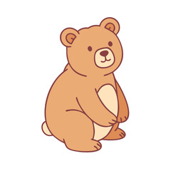 bear vector icon, animals vector illustration - simple illustration of bear perfect for logos, and animals-themed designs.