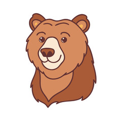 bear vector icon, animals vector illustration - simple illustration of bear perfect for logos, and animals-themed designs.
